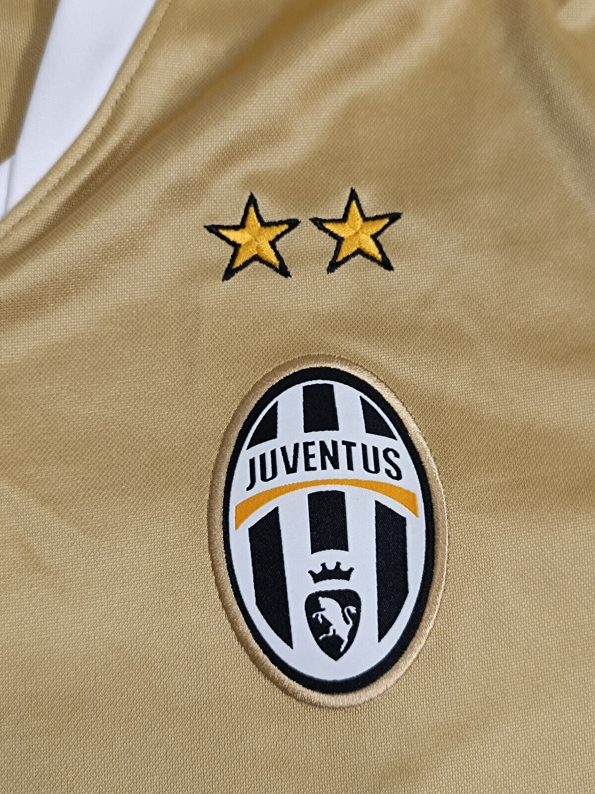 maglia calcio vintage Juventus Del Piero Champions League 2008 away oro XL