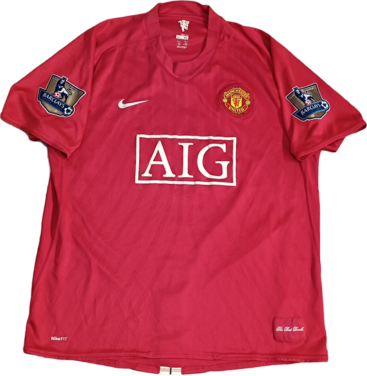 cristiano ronaldo maglia manchester united 2006 2007 AIG jersey authentic XL