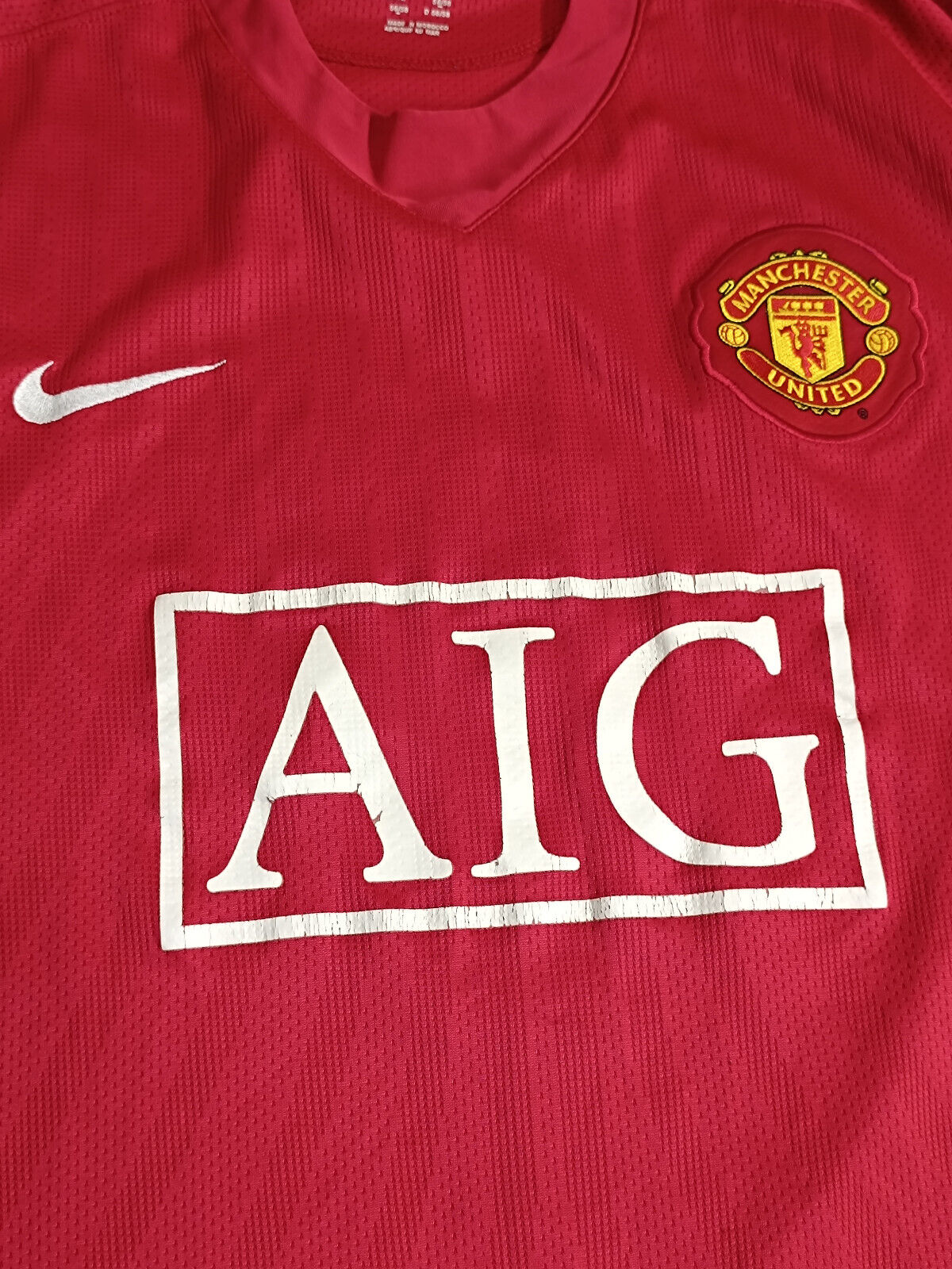 cristiano ronaldo maglia manchester united 2006 2007 AIG jersey authentic XL