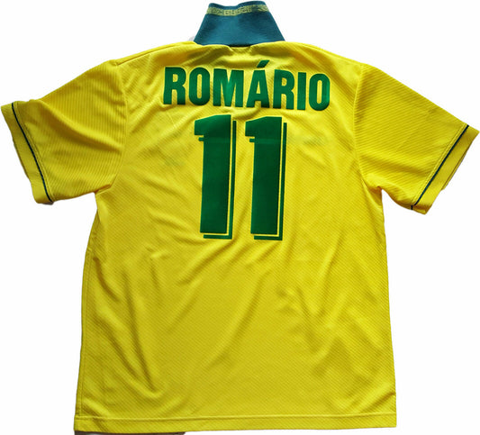 vintage brasil ROMARIO issued brazil USA 94 mondiali 1994 jersey shirt umbro XL