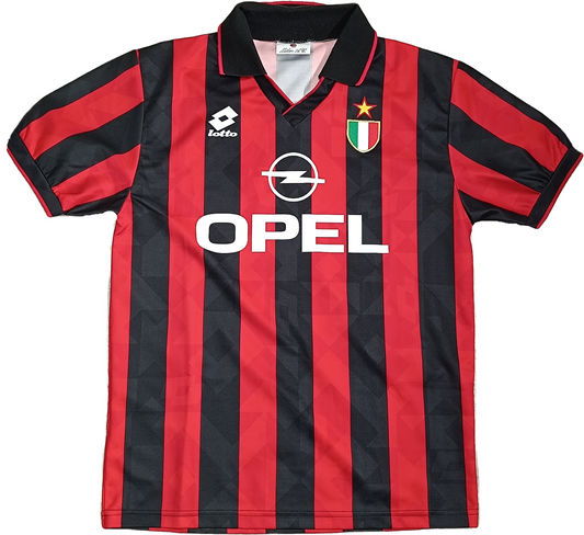 maglia calcio vintage AC Milan SAVICEVIC 1994 1995 scudetto Opel XL player