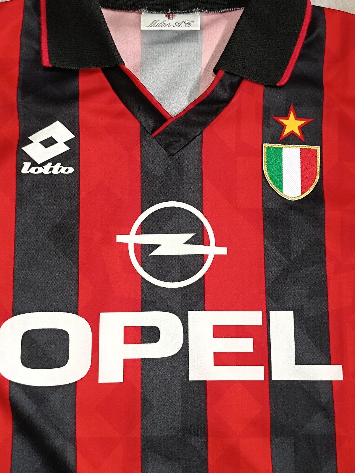 maglia calcio vintage AC Milan SAVICEVIC 1994 1995 scudetto Opel XL player