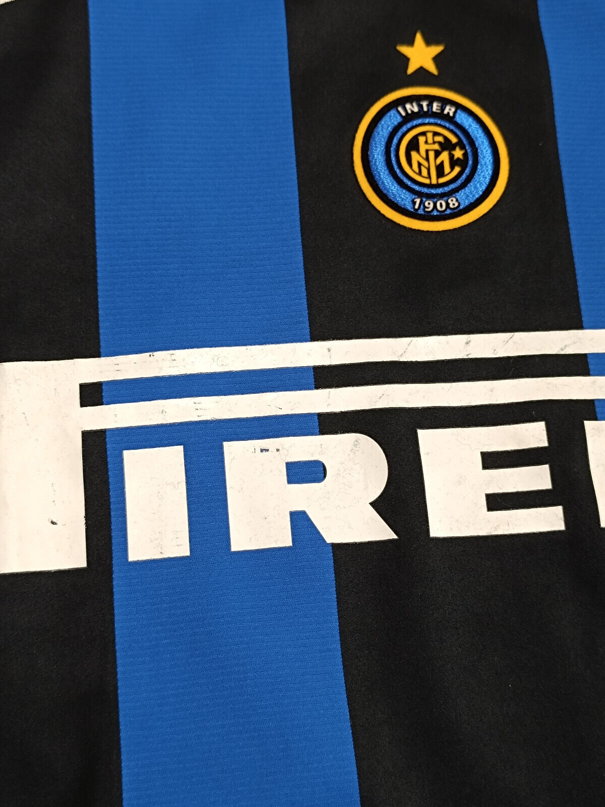 Maglia calcio vintage Inter Zanetti Pirelli Nike 2004 2005 home shirt jersey