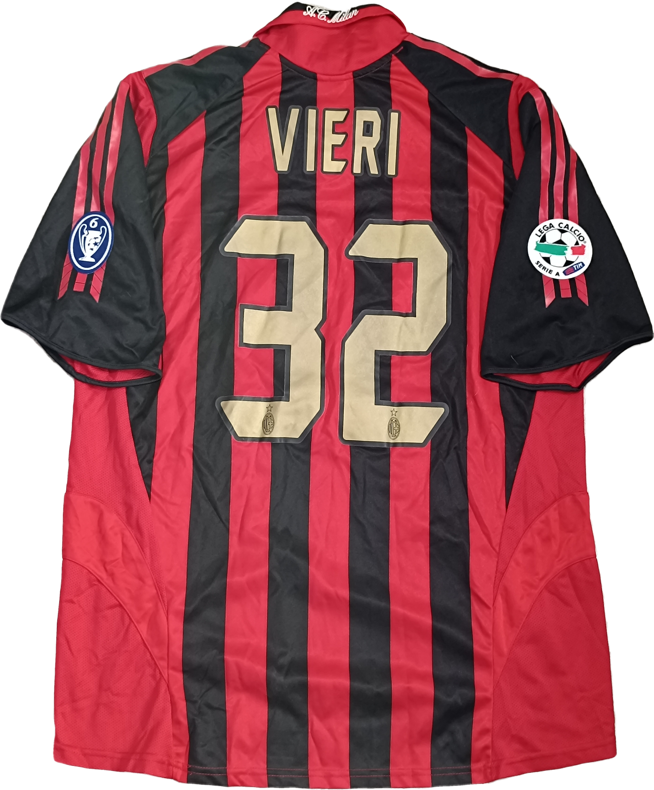 maglia calcio vintage  AC Milan VIERI Zafira #21 Adidas 2005 2006 Home jersey