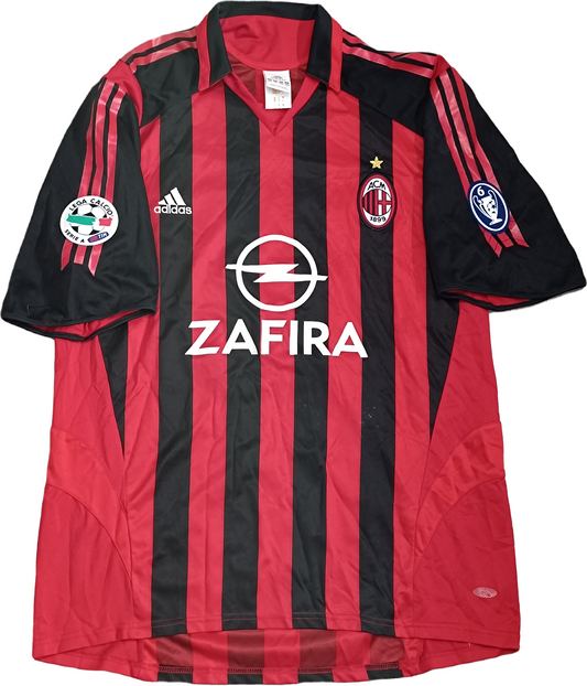 maglia calcio vintage  AC Milan VIERI Zafira #21 Adidas 2005 2006 Home jersey