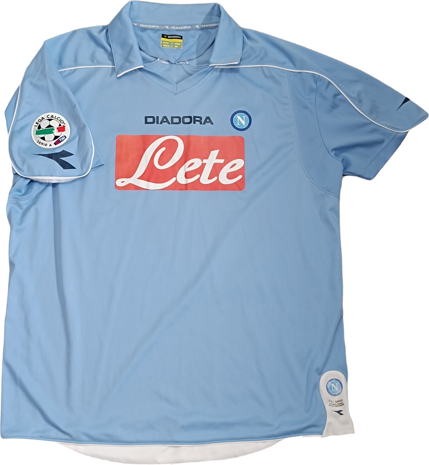 maglia calcio vintage Napoli LAVEZZI 2008 2009 shirt calcio Jersey Diadora Lete