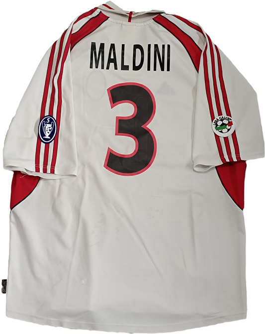 maglia calcio vintage AC Milan Maldini Opel 2000 2001 Away shirt jersey