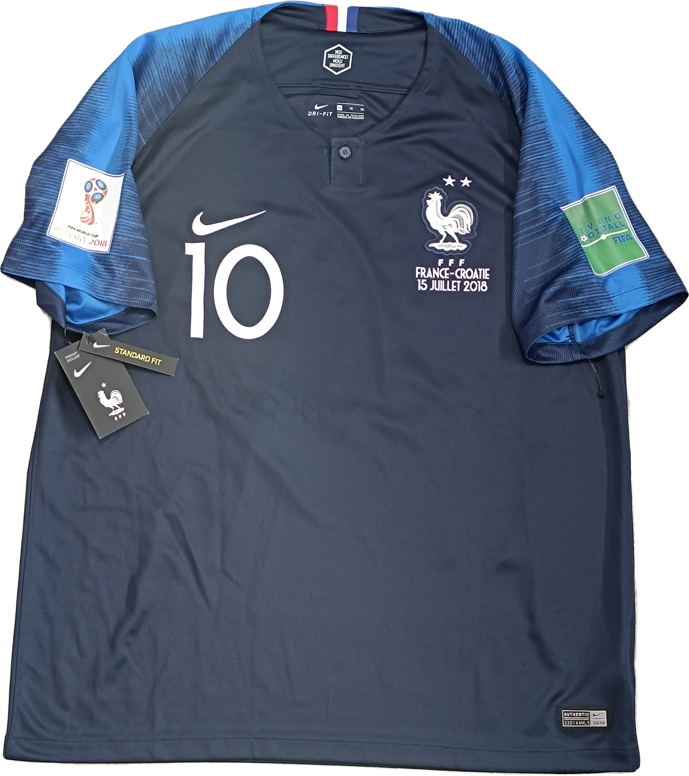 maglia calcio vintage MBAPPE France Nike World Cup 2018 XL rare Authentic