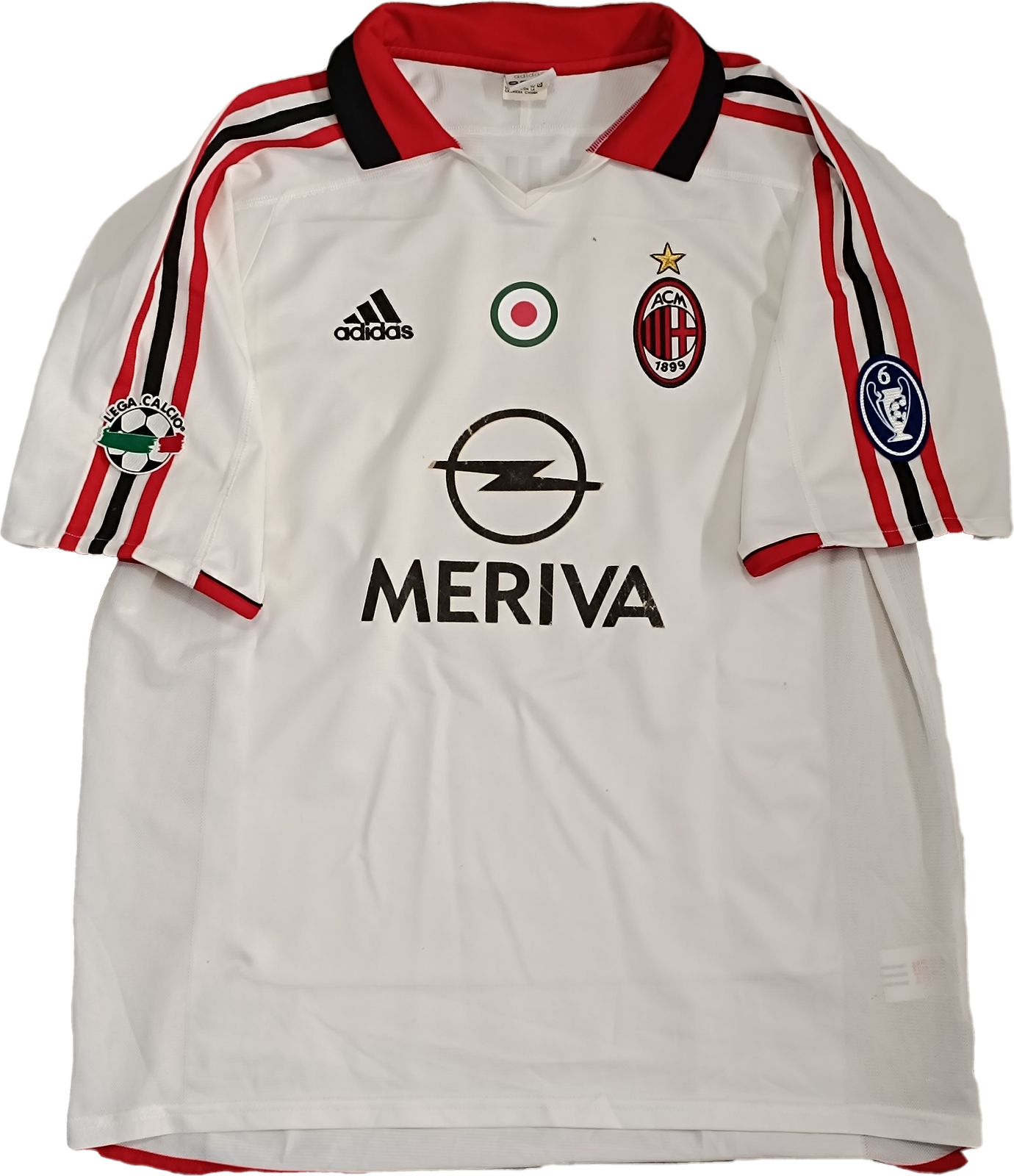 maglia calcio vintage AC Milan Shevchenko Adidas 2003 2004 MERIVA Away