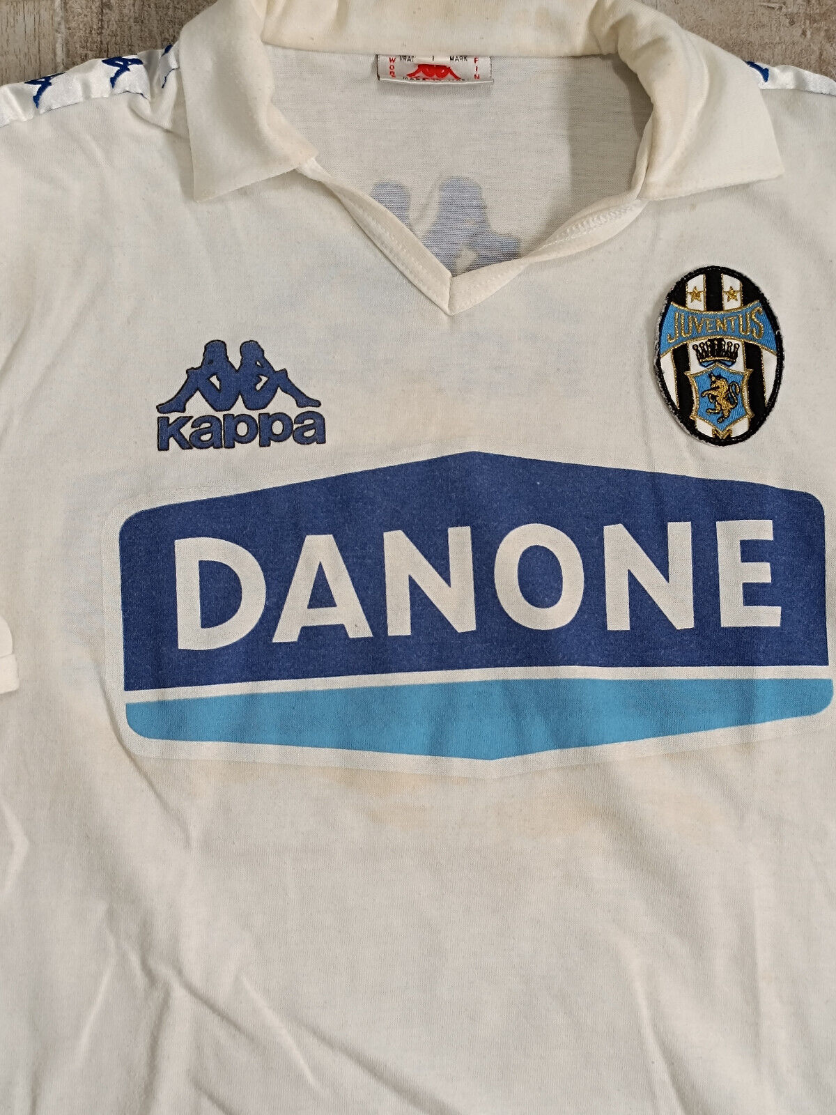 maglia calcio vintage FC Juventus Kapp DANONE Roberto Baggio 1993 training shirt