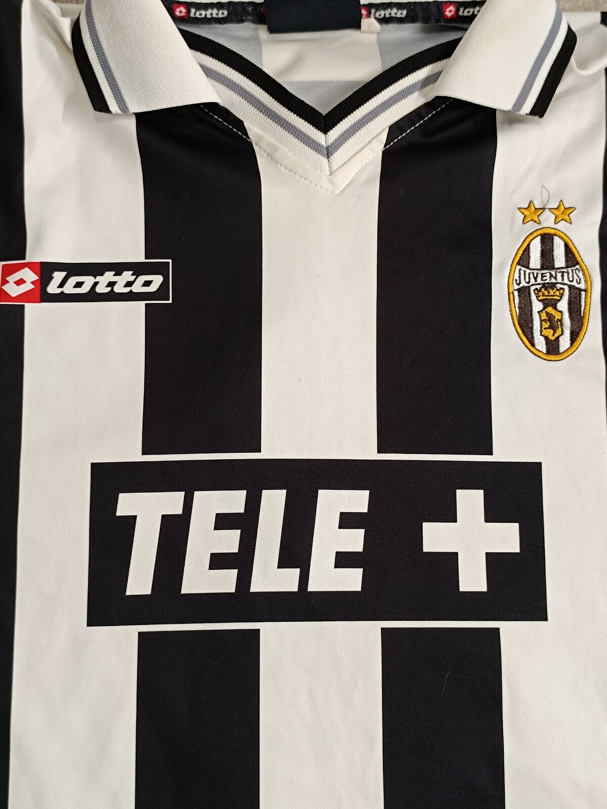 Maglia calcio match worn Juventus Paramatti 2000 2001 TELE+ home serie A LOTTO