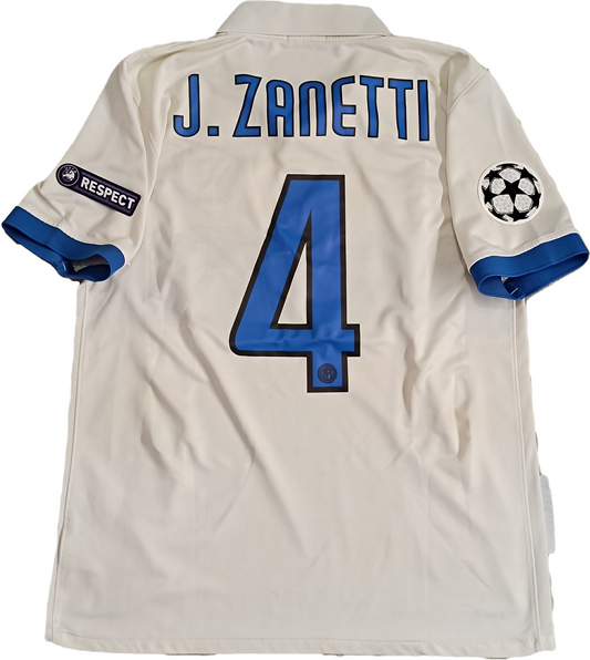 Maglia calcio vintage Inter Zanetti Pirelli Nike 2009 2010 Triplete shirt jersey