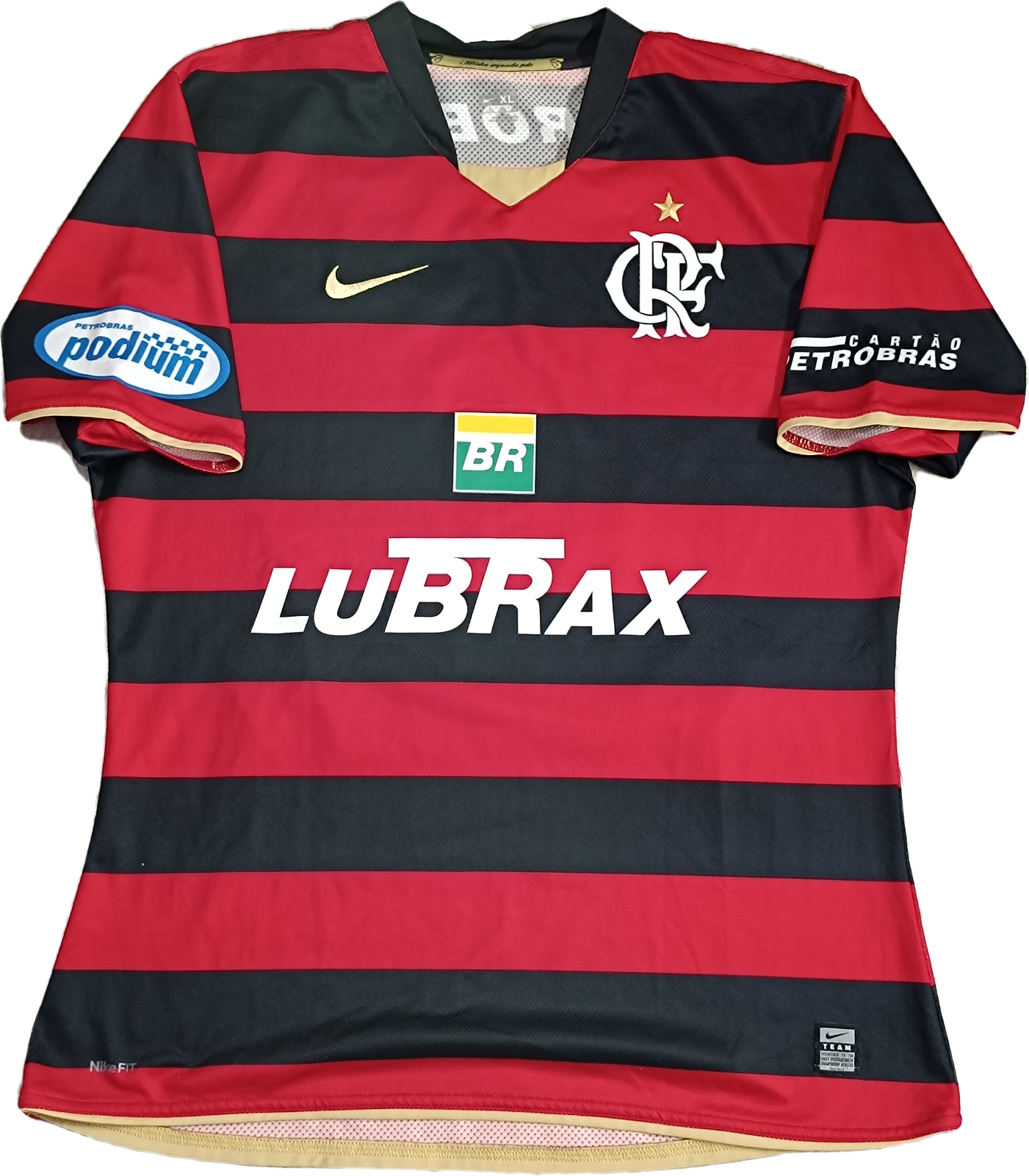 maglia calcio vintage camiseta Flamengo Adriano Nike 2008-09 Petrobras Lubrax