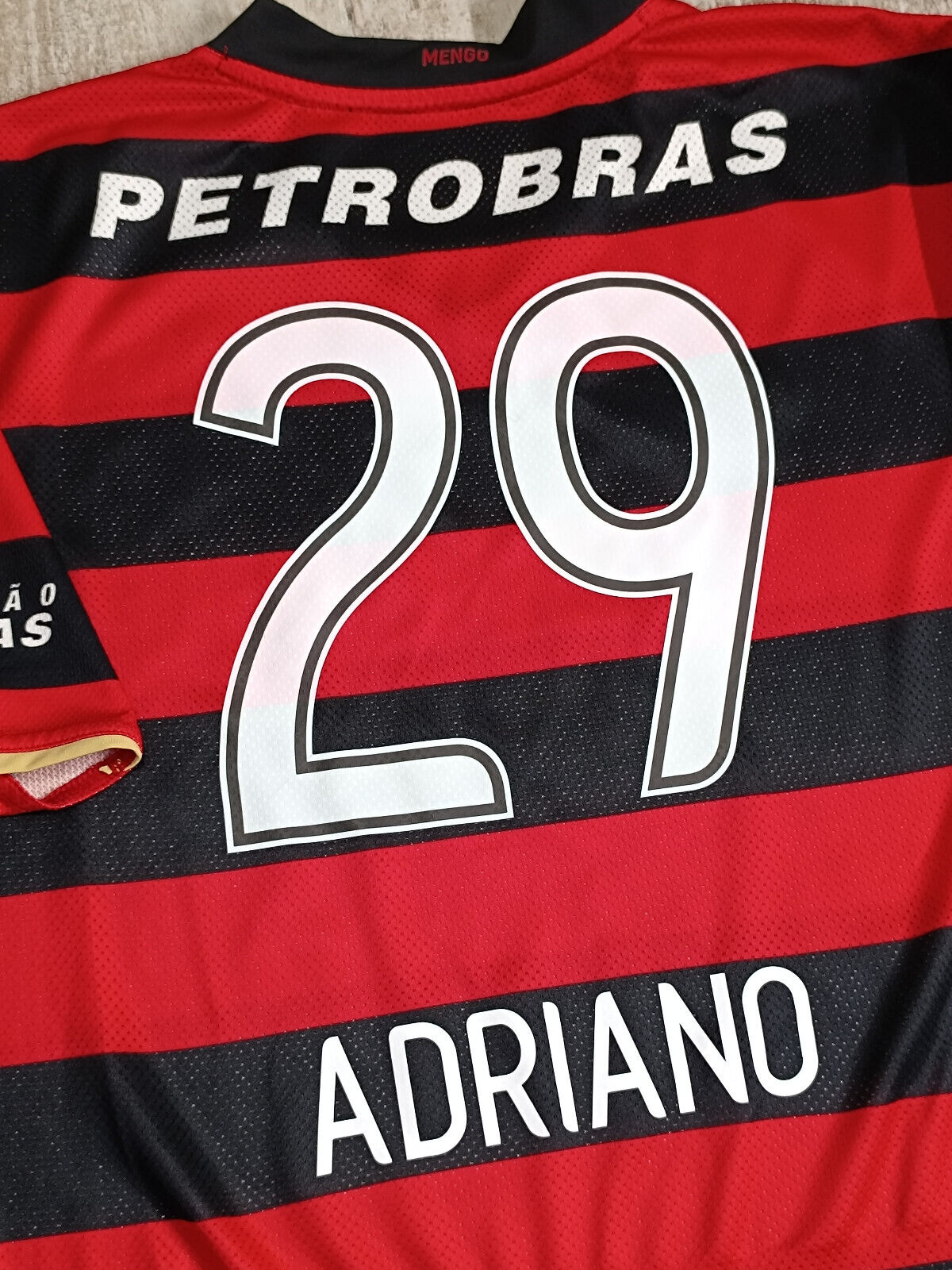 maglia calcio vintage camiseta Flamengo Adriano Nike 2008-09 Petrobras Lubrax