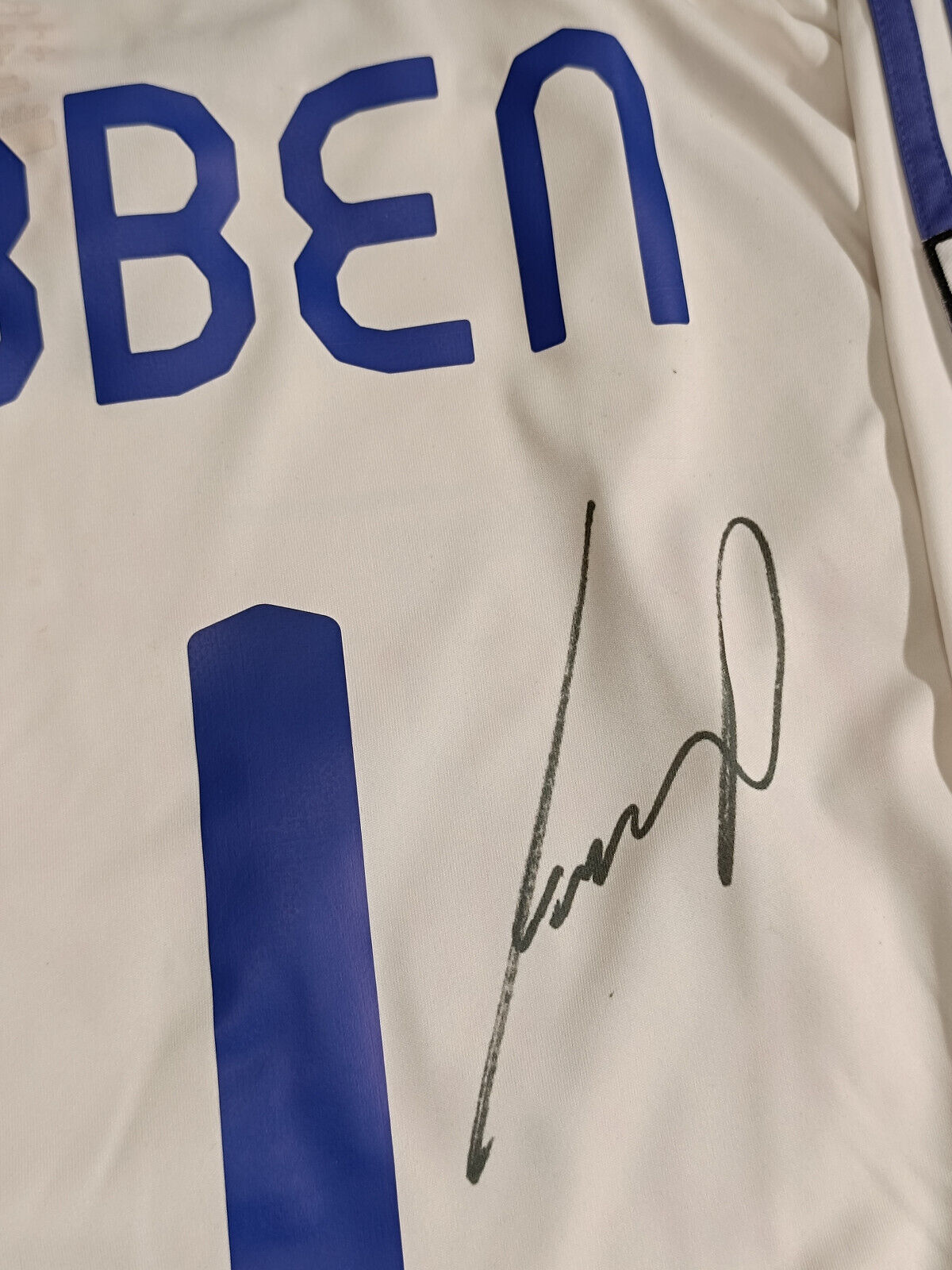 shirt Robben SIGNED autograph jersey football Real Madrid LFP 2007-2008 L Adidas