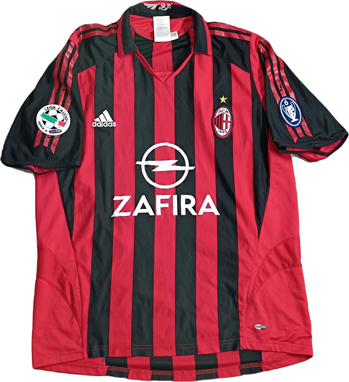 maglia calcio vintage AC Milan RUI COSTA Adidas 2005 2006 Opel Climacool