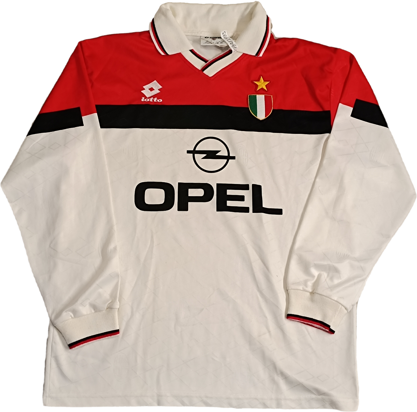 maglia calcio match worn vintage AC Milan Maldini 1994 1995 scudetto Opel L