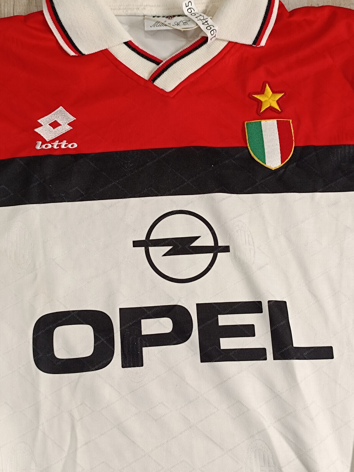 maglia calcio match worn vintage AC Milan Maldini 1994 1995 scudetto Opel L