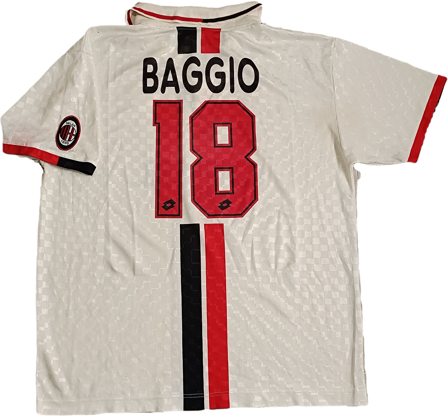 maglia calcio vintage AC Milan Baggio 1996 1997 Lotto Opel Scudetto PLAYER Away