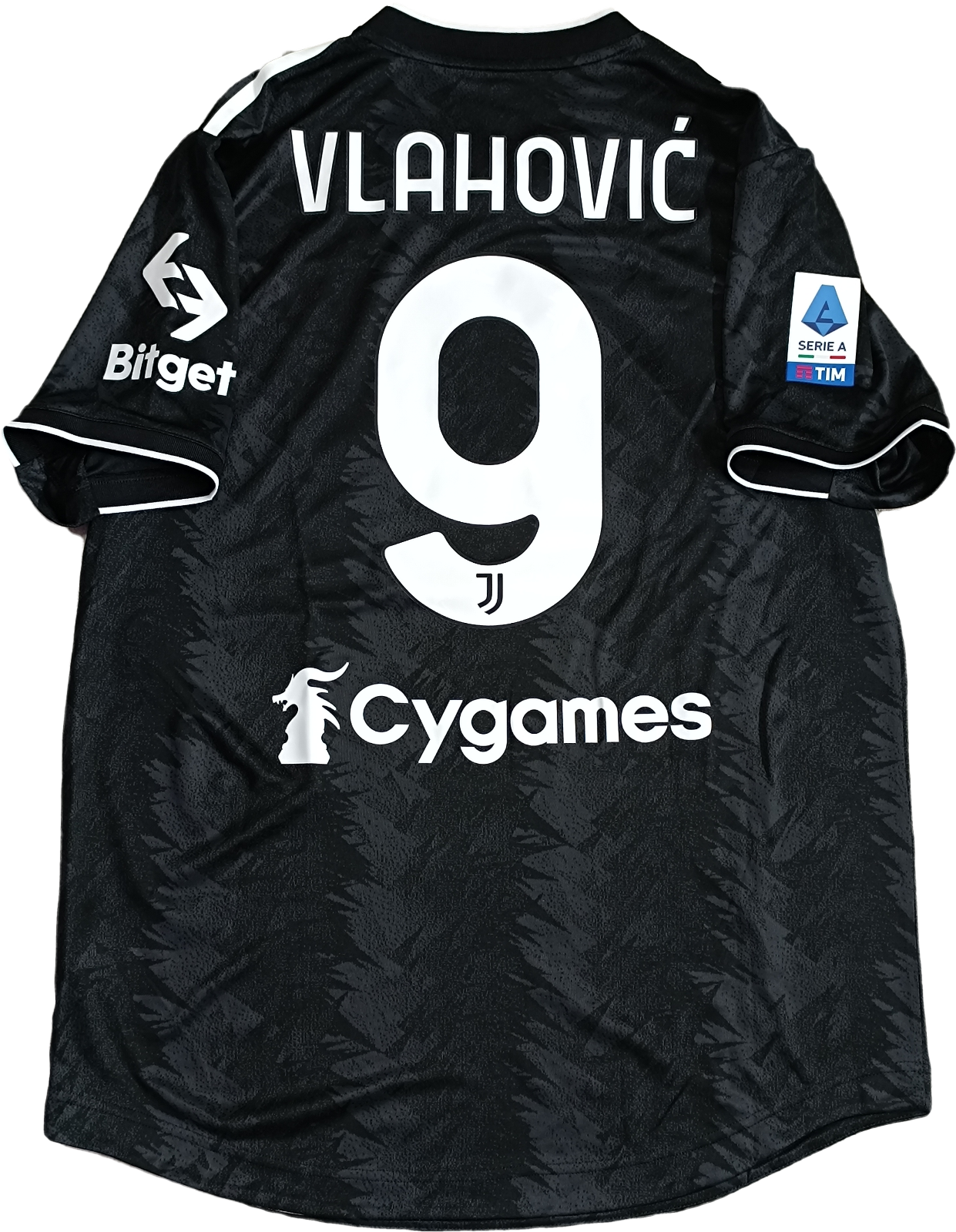 maglia match worn Juventus Vlahovic Serie A Jeep player issue GARA 2022 2023