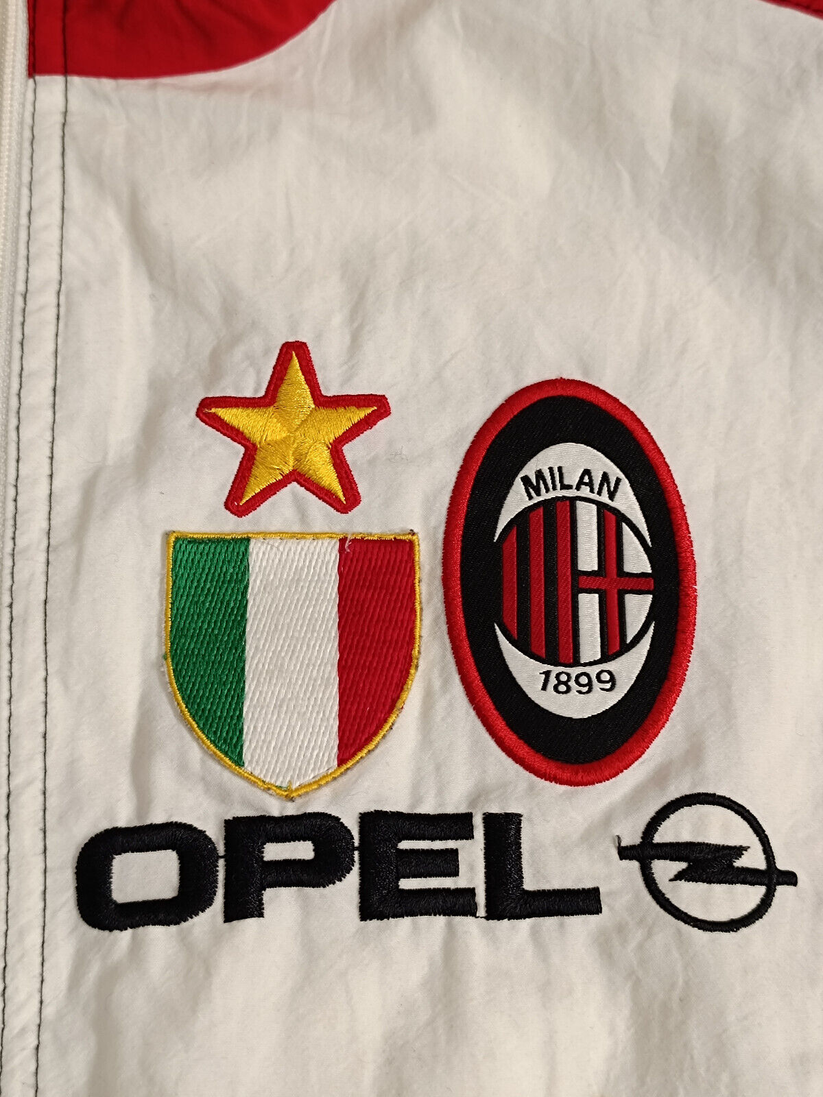 maglia calcio tracktop felpa AC Milan Lotto Roberto Baggio Opel 1996 1997 Worn