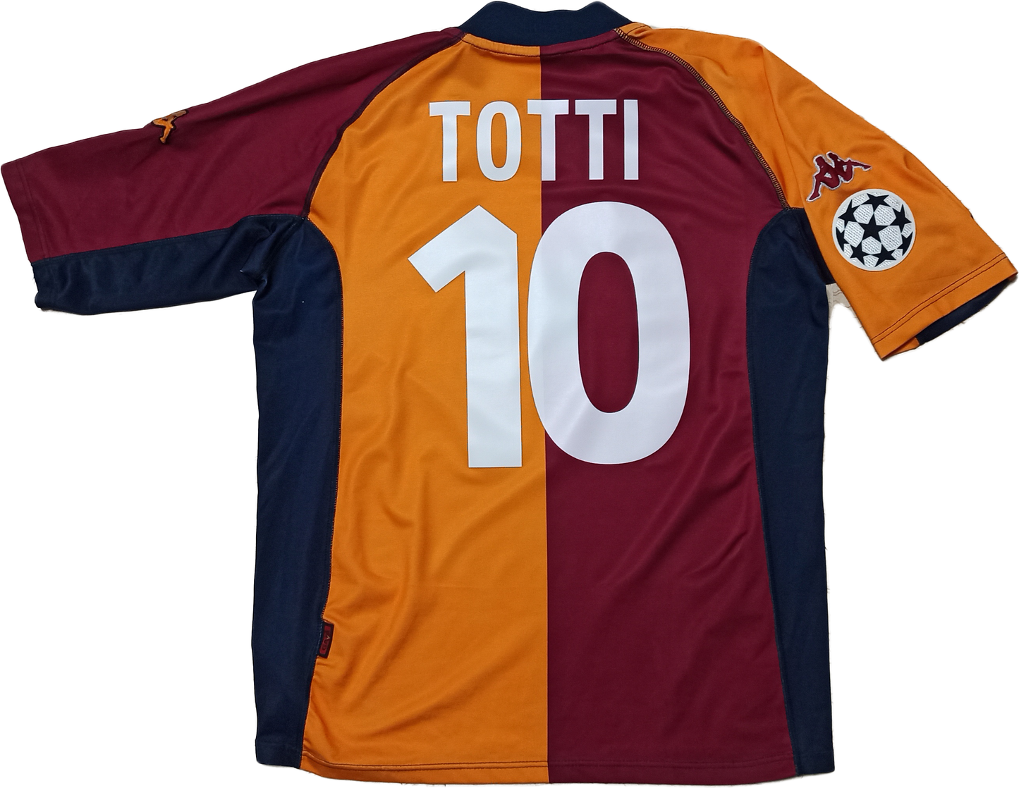 Maglia calcio Roma TOTTI Champions League Kappa Scudetto vintage 2001 2002 XL